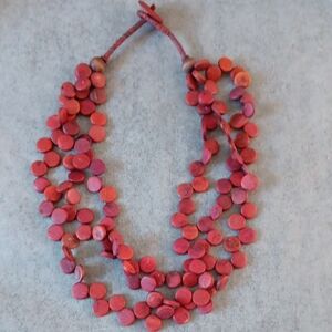 Elegant Red Beaded Necklace